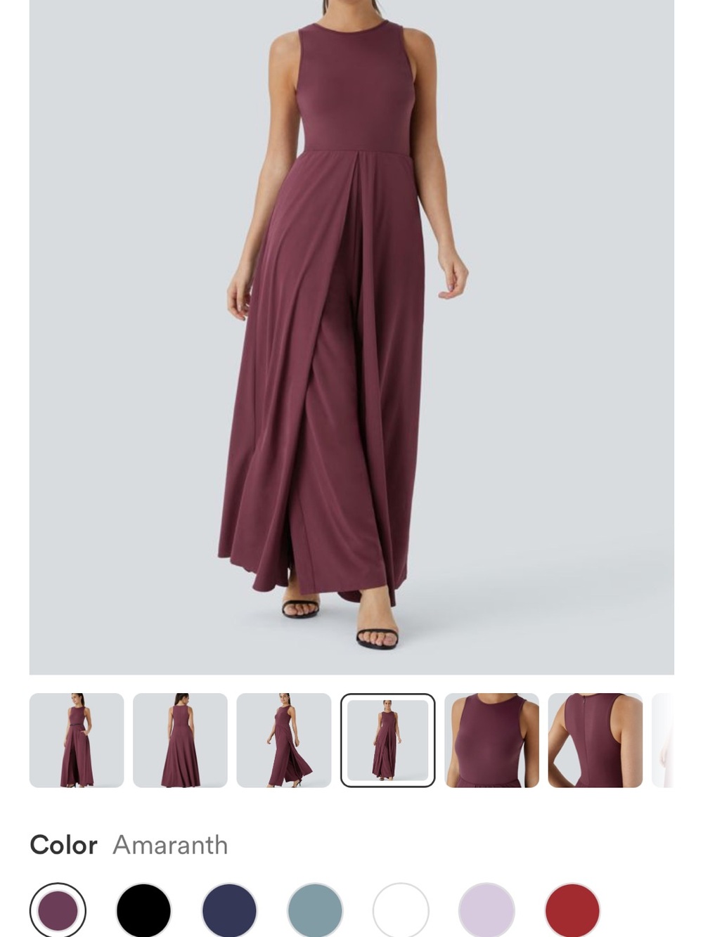 HALARA Sleeveless Maxi Dress in Plum